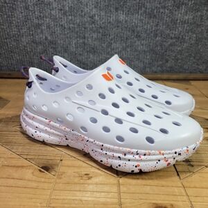 Kane Unisex White Orange Speckle Recovery Revive Shoes Mens Sz 7 Womens Sz 9 EUC